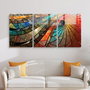 Wallity Conjunto de 3 Pinturas Decorativas en Vidrio Templado 50 x 70 cm Multicolor